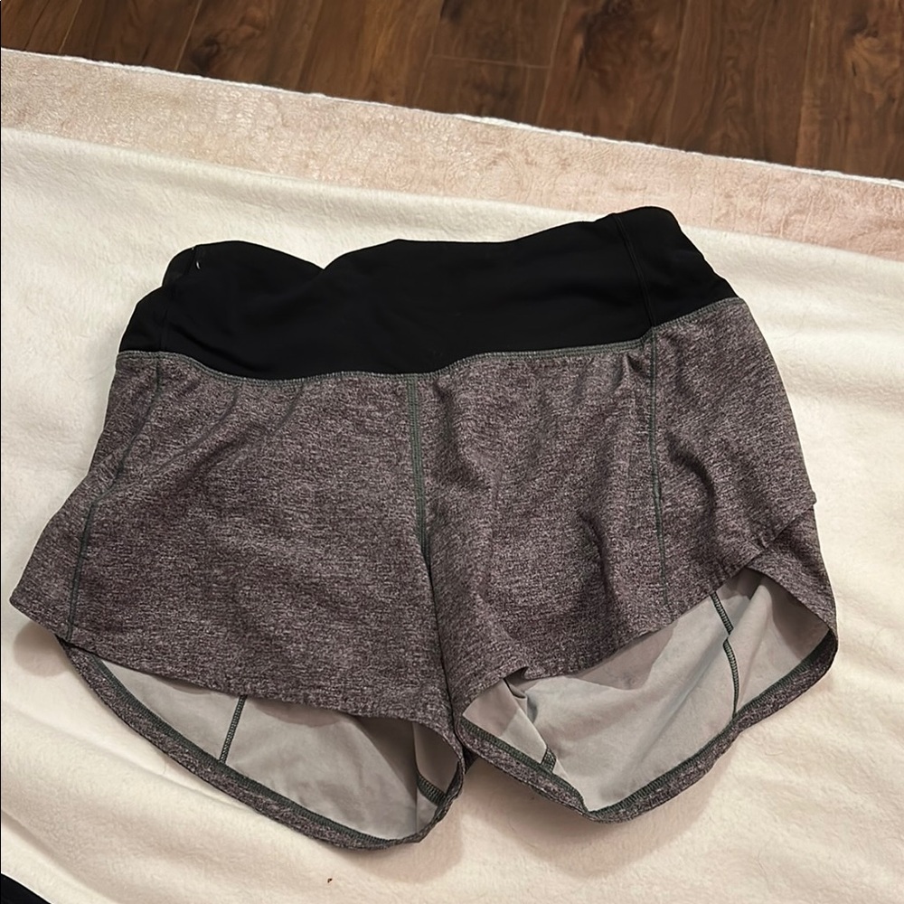 Women's Black and Gray Shorts